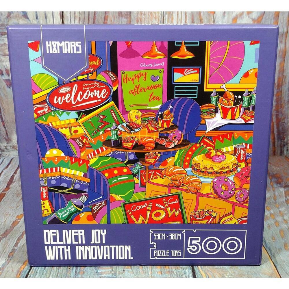 HXMARS 500-Piece Jigsaw Puzzle - Vibrant Afternoon Tea‎ Scene